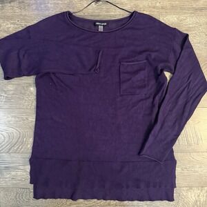 Cable &‎ Gauge Sweater Womens Medium Purple  Long Sleeves Pullover